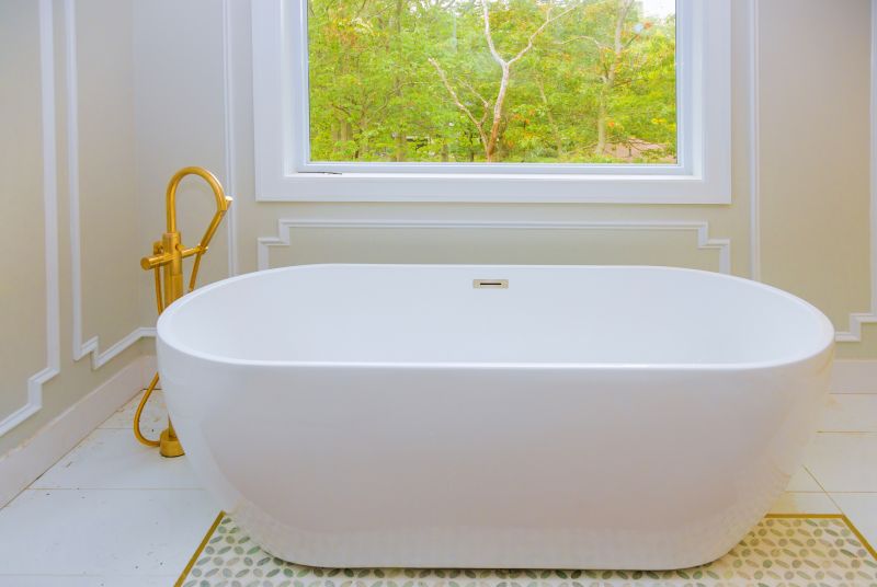 Luxurious Bathtub with Fixtures