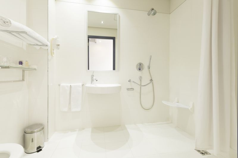 Corner Shower with Built-in Seating